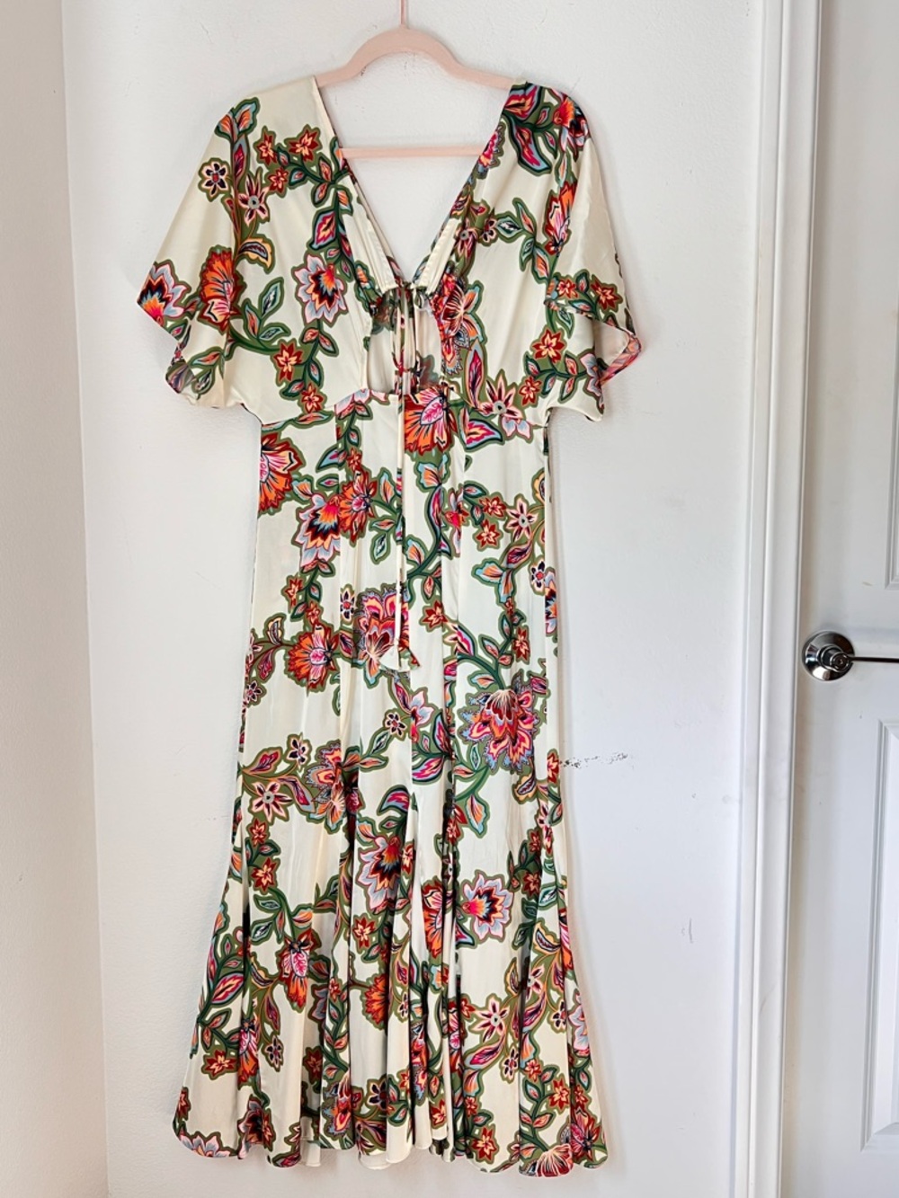 Misa Irena Floral Lattice Maxi Dress Small Summer Cocktail Party Vacation Wear - Picture 3 of 13